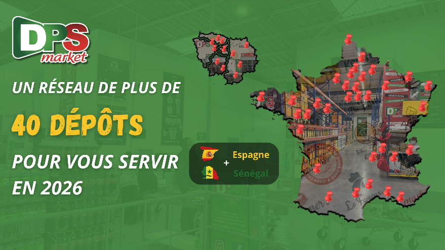 Réseau DPS Market — 40+ dépôts en France, Espagne & Sénégal